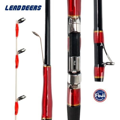 Leaddeers Full Fuji Parts 1.7m Boat Raft Rod 0.5mm Tip Ultra-Sensitive Solid Glass Fiber Light Saltwater Fishing Snapper