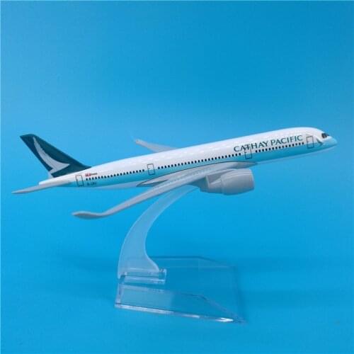 Diecast 1:400 Scale 350 A350 Plane Model Alloy Air Cathay Pacific Airlines Aircraft Collection Children Collections about 16CM