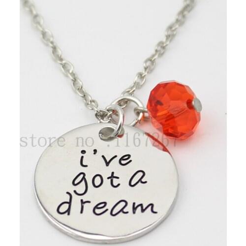 2015 New Inspirational Rapunzel Necklace."I 've got a dream"crystal silver Pendant Necklaces for women or girls gift