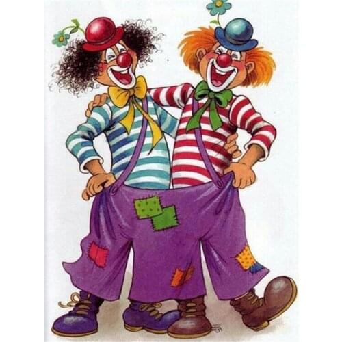 NEW 2020 Clown Cartoon 5D Diamond Embroidery / Diamond Painting Kit Art Painting Cross Stitch Gift