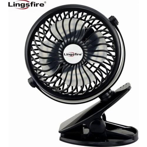 Rechargeable Portable Clip Mini Fan 360 Degree Rotation Desktop USB Fan Mute Baby Stroller Fan for Home Office Outdoor Travel