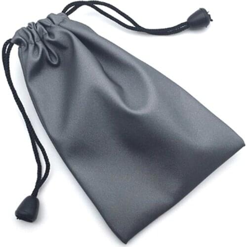 Portable Grey Drawstring Pouch For Phone /Power Bank Velvet Packaging Bags & Gift Bags For Many Objects 8.5*13cm