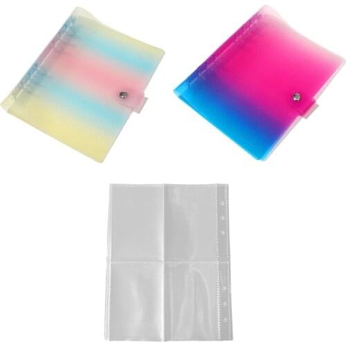 Rainbow Color PVC Loose-leaf Book Photocard Binder Card Holder Photo Album 3 in