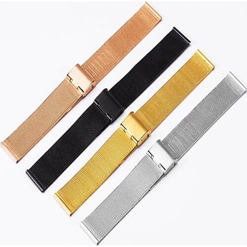 Wholesale 10PCS/lot Milanese Watchband 8mm 10mm 12mm 14mm 16mm 18mm 20mm 22mm 24mm Stainless Steel Watch Strap thickness 0.4mm