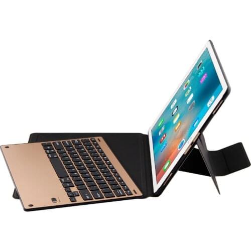 Removable Metal Russian/Spanish/Hebrew Wireless Bluetooth Keyboard Stand Leather Cover Case For Apple iPad Pro 12.9" 2017/2015
