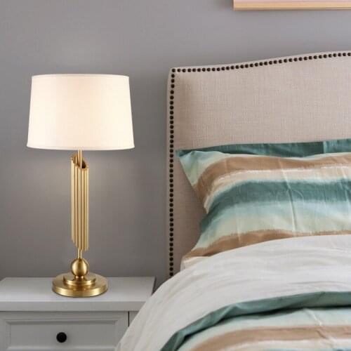 SGROW Stainless Steel Plating Lights Modern Minimalist Design Table Lamp for Living Room Bedroom Study Desk Lighting Fixtures