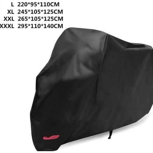 Motorcycle Covers Waterproof UV Protective Tear Proof Motorbike Cover With Safety Cloth Lock Holes Design 4Sizes