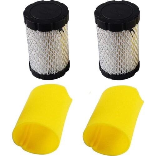 2pcs Mower Air Filters Replace Brigges Stratton 796031 (591334 or 594201) Plus 797704 Foam Pre-Cleaner Power Tool Accessories