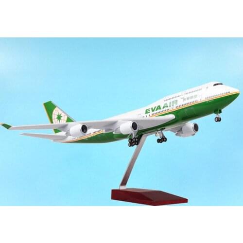 1/150 47CM Aviation Airplane 747 B747 Aircraft Taiwan EVA AIR Airline Model Light Plane Souvenir Adult Airliner B747Plane Show