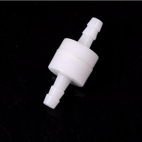 JETTING White 6mm Plastic One Way Inline Check Valve Fuel Gas Liquid Water High Quality 1PCS