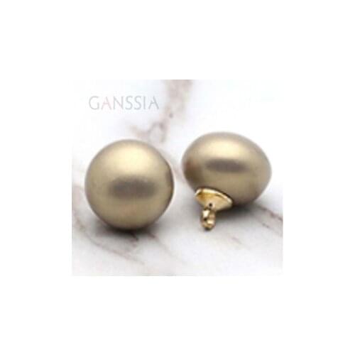 10pcs/lot Size:10mm&12mm Exquisite Oval Resin Pearl Gold Shank Button for DIY Accessories Wholesale(SS-2273)