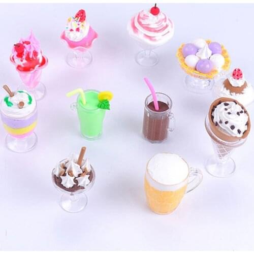 Hot Sale 17pcs/Set Mini Transparent Drink Cups Dish Plate Tableware Miniatures DIY Toy brand new and high quality