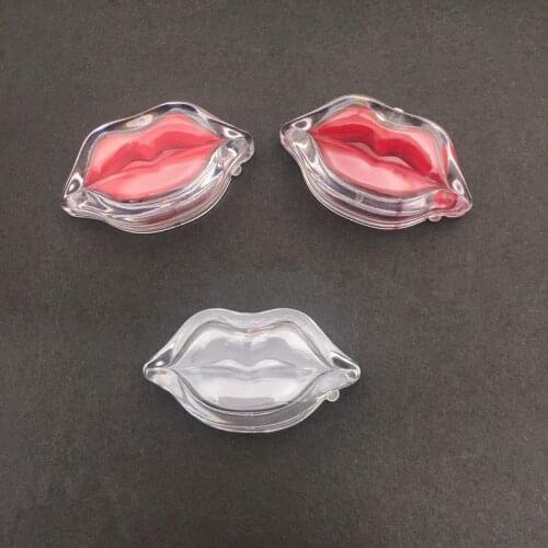 200pcs Empty Lip Shape Lip Rouge Refillable Container Beauty Cosmetic Lipstick/Lip Balm Sub Pot,Eyeshadow Powder/Blusher Case