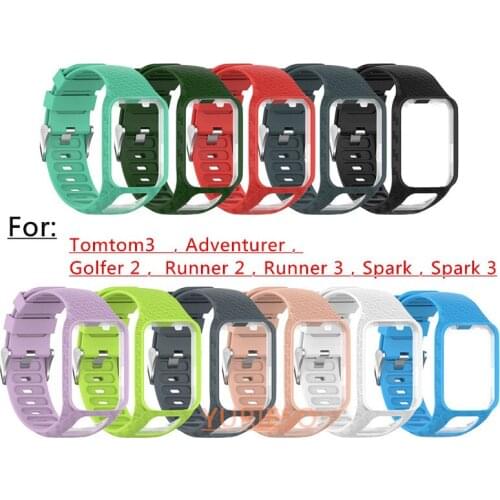 50PC Silicone Replacement Watchband Wrist Band Strap for TomTom 2 3 Series Runner 2 3 Spark Series Golfer 2 Adventurer GPS Watch