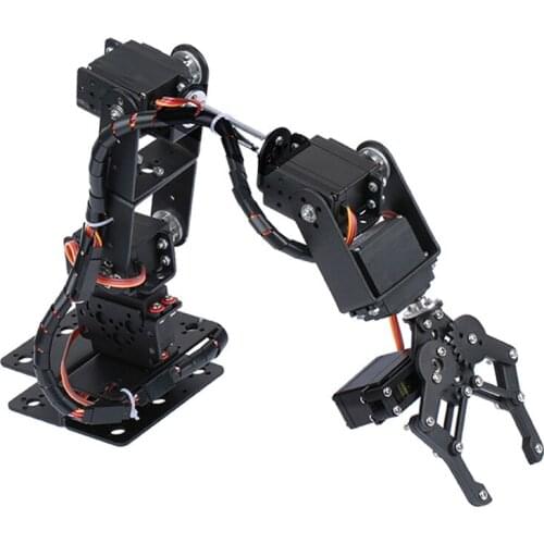 6 dof robot manipulator metal alloy mechanical arm clamping kit MG996R 995 DS3115 Arduino robot education teaching platform