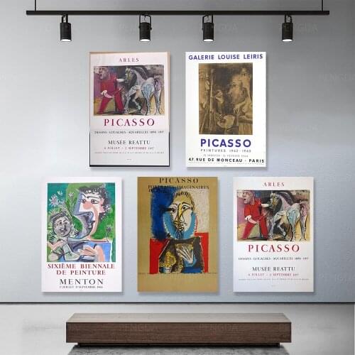 Picasso Abstract Figure Horse Wall Art Canvas Painting Picture Print Home Decor Poster Cuadros For Living Room Modular No Frame