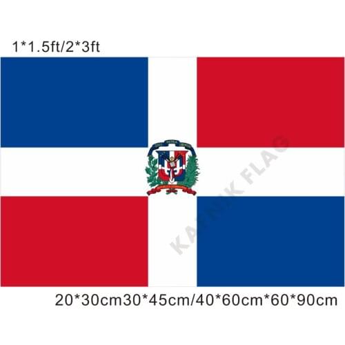 KAFNIK,free shipping 20*30cm/30*45cm/40*60cm/60*90cm small flags Dominican Flags for Countries World Event Decorative Flags