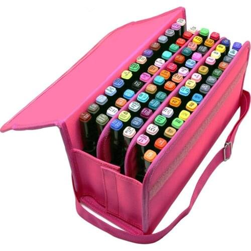 80 Holders Portable School Pencil Bag Oxford Large Capacity Pencilcase For Art Marker Sketch Drawing Pencil Case Art Supplies