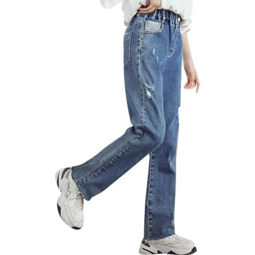 Jeans Girl Solid Color Girls Jeans Spring Autumn Jeans Kids Casual Style Childrens Jeans Clothes 6 8 10 12 14