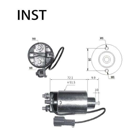 ELECTROMAGNETIC SWTICH SOLENOID FOR 12V 2.5KW M371X64771 M375X00271 23343-84A17 792 SS5059 UD16356SS SSM8012FX