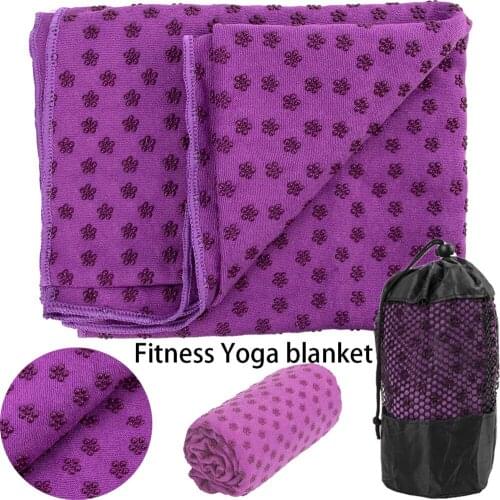 Purple Yoga Travel Towel Mat Cleaner Rug Accessories Non Slip Prime Day Yoga Foldable