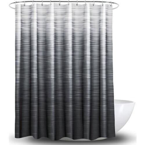Gradient Color Shower Curtain Waterproof Bathroom Curtain Creative Digital Printing rideau de douche Toilet Partition Curtain