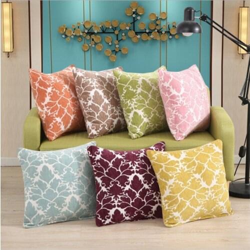 Hap-deer chenille double side Cushion for Sofa Car Seat National floral geometry housewarming gift Throw Pillow HomeDecorative