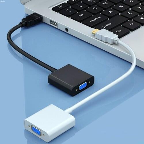 With Audio Band Power HD 1080P HDMI To VGA Cable Converter HDMI Male To VGA Famale Converter Adapter For Tablet Laptop PC TV