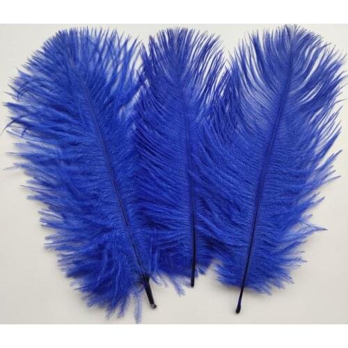 Hot 10pcs High Quality Blue ostrich feathers 6-8 inches/15-20 cm for Wedding Party Decor Accessories Wedding Decoration