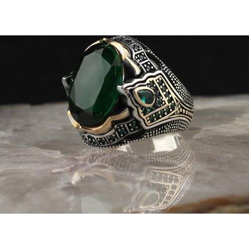 Real Sterling Silver Ring with Natural Zircon or Topaz Gemstone Silver Women Ring Silver Men Ring Gifts for Men Gifts For Her