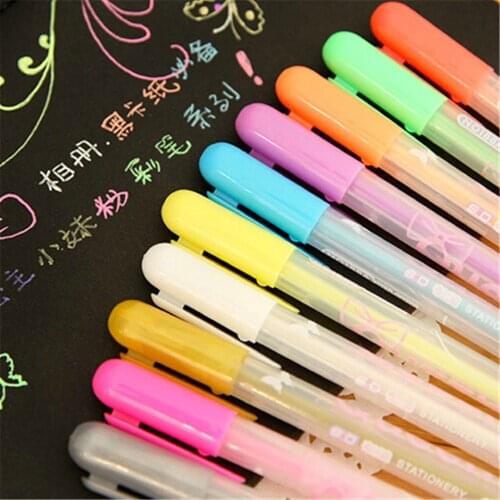 High quality 7 Ink Colour Set Gel Pens For Office Accessories student Stationery School Art Supplies Markers