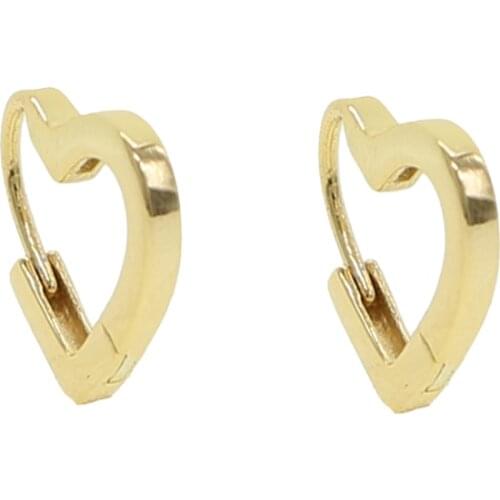 Delicate dainty 925 sterling silver jewelry mini small heart shaped huggie hoop earring