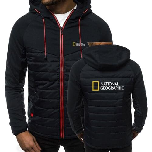 2021 New National-Geographic Men Hoodie Autumn Survey Expedition Scholar Rock Streetwear Zipper Sweatshirts Print Sports Jacket
