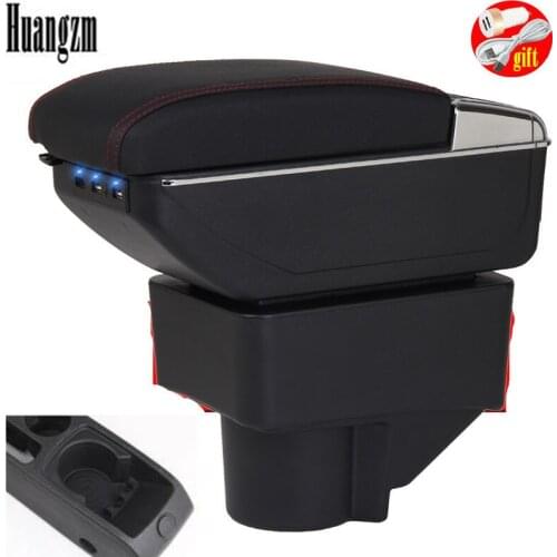 Armrest Box For Ford Fiesta Armrest In Car Storage Box For Fiesta PU Leather