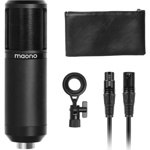 Professional XLR Microphone Kit Condenser Microphone with connector Phantom power requirement
