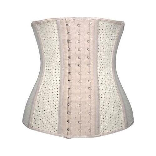 Drop shipping xxxxxl Womens Breathable Latex Waist Trainer for Weight Loss 9 Steel Boned Body waist trainer corset