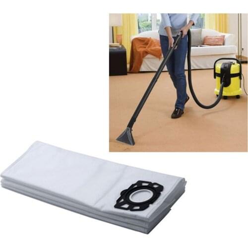 10Pcs/Set Vacuum Cleaner Dust Bags Disposable for Karcher MV4 MV5 MV6 WD4 WD5 WD6 Replacement Accessories Dust Bags White