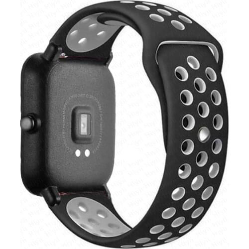 20mm/22mm Silicone strap For Amazfit GTS2 bip 2e Mini/GTR 42mm/47mm/GTR2/2e/stratos 2/3 Sport Watch Bracelet Amazfit GTS/2 band