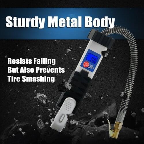 Heavy Duty Metal Digital Mobile Tire Inflator With Pressure Gauge LEMATEC Tyre Inflator Gun