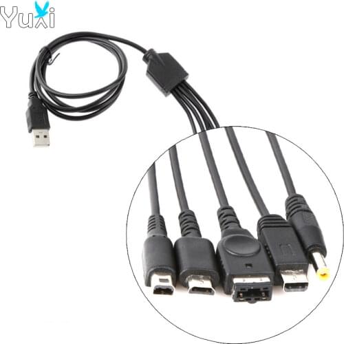 YuXi 5 in1 USB Charger Fast Charging Cable Cords for Nintend NDSL NDS NDSI XL 3DS Game Cables USB Charger Cable