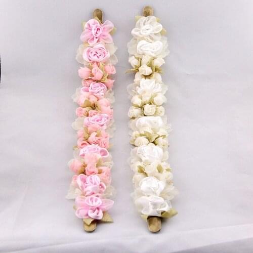 Colorful Dreamlike Girls Elegant Handmade Blossom Rose Flowers Waistband Women Bridal Wedding Belt Accessories Ornaments Gifts