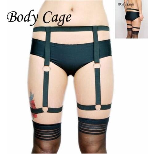 Body Cage 1pc Popular Sexy Harajuku Style Garter Punk Garters Leg Harness halloween costumes Gifts for Women Exotic Dancewear
