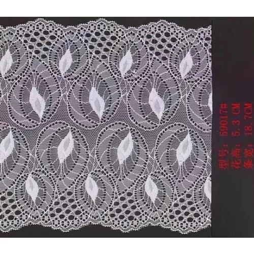 18.7cm high quality nylon spandex elastic lace trim,YX-59017