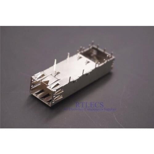 2 pcs SFP Cage 1x1 Press-Fit Solder PCB Right Angle Through Holes Cross 2227303-1 for Mini 20 Pin Receptacle 1367073-1