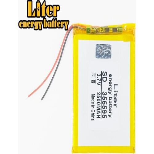 3.7V,2500mAH,355595 Polymer lithium ion / Li-ion battery for TOY,POWER BANK,GPS,mp3,mp4