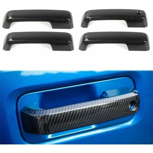 ABS Carbon Look Outside Polished 4 Door Handle Cover for Ford F-150 2015-2019 Without Smart Keyhole Car Accessories