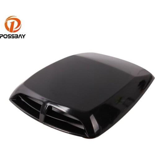 POSSBAY Car Side Intake Decorative Outlet Air Intake Hood Flow Black Intake Turbo Bonnet Vent Automobiles Head Decoration