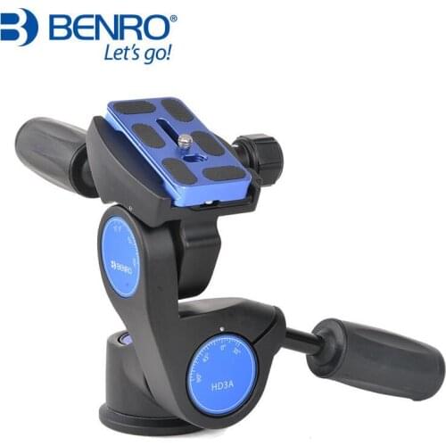 Benro HD1A HD2A HD3A 3-Way Head With Quick Release Plate