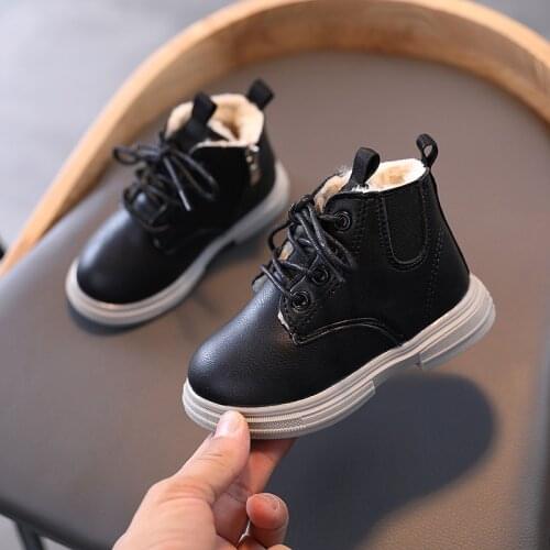 2021 Children Boots Waterproof Baby Winter Fashion Sneaker Kids Keep Warm Snow Boots Boys Girls Martin Boots Casual Shoes
