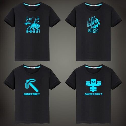 Games Like a Boss Childrens Fluorescent Luminous T-shirt Men Casual Unisex Tops Vest Tees Summer Cotton Short Sleeve T Shirt